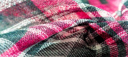 Texture, background, pattern, winter warm soft scarf for your projects Black and red white blanket,...
