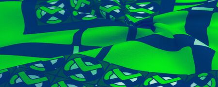 Background texture. silk bright fabric Mosaic geometric shapes Composition with colorful stained...