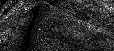 Texture, pattern, lace fabric in black on a white background. This beautiful double Gallon woven...