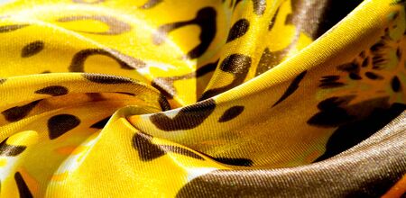 texture, pattern, background. leopard silk fabric. Screen printing on silk duck; This is a template...