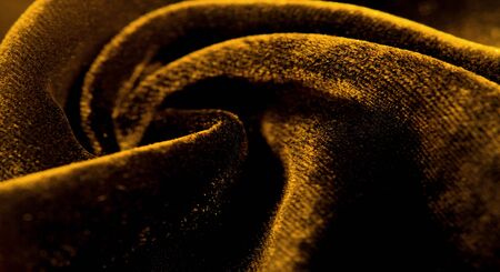 Texture background, pattern. Yellow Velveteen This magnificent elastic velor fabric has a velvet pile. Pan Pan adds shine and texture! It has a knitted back and is great for your design.の写真素材