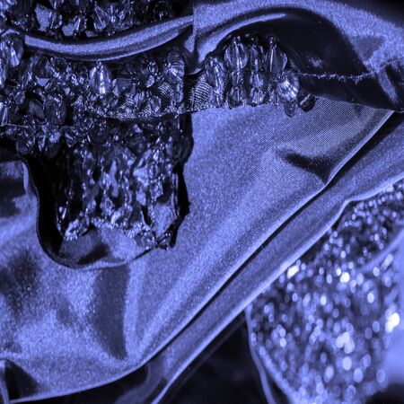 postcard background texture, silk fabric deep blue, Bondi blue, high resolution photography, day...