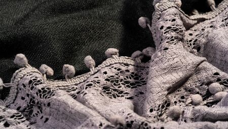 Texture background, female lace scarf. Arrived quickly and beautifully, silver color. The scarf is...