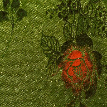 texture, background, pattern, emerald glitter lace Elastic lace pattern of green strings with lace trim - a beautiful emerald green color with a pink pattern!の写真素材