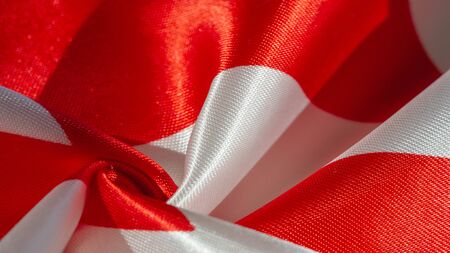 Texture, background, pattern, silk red and white crepe breath. Labyrinth Cube Geometric Fabric with print. The best solution for your projects. With this fabric you'll be the bestの写真素材