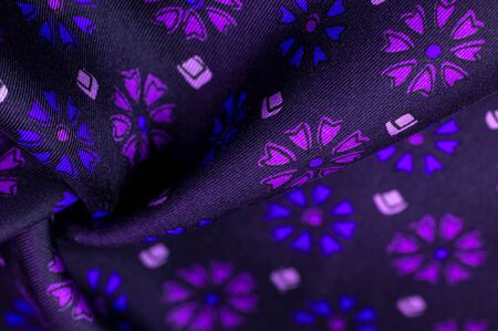 silk fabric is dark blue with blue and green colors, thick fabric, double-sided based on triacetate...