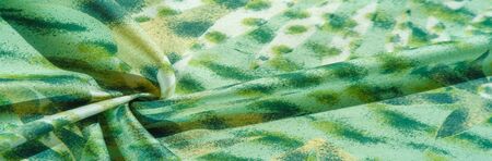 silk fabric steppe meadow print on fabric, soft, velvet, tissue, textile, cloth, web, materialの写真素材