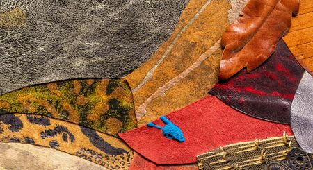 texture background pattern. decorative animal skin, bright colors painted. The panel is made by the artist. Screen printing on the skin of the animal This patterned animal is perfect for your designの写真素材