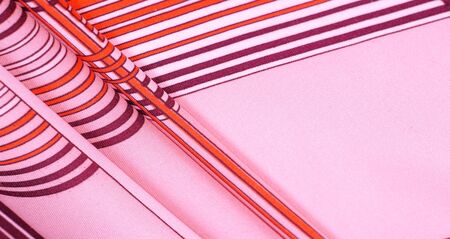 Texture, background, pattern, brown silk fabric, geometric lines, a pattern of tribal straight lines of different shades, geometric pattern, set for your projects, red and whiteの写真素材