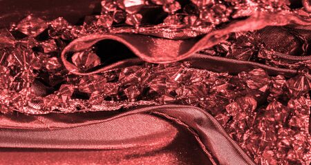 postcard background texture, silk fabric deep red, high resolution photo, day plan, copy space, decor, decorate, decoration, design space, pattern, textured, wallの写真素材