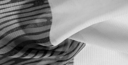 texture, background, pattern, wallpaper. Black white silk fabric pattern. This medium-weight rayon...