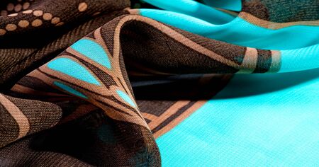 texture, background, pattern, wallpaper. brown silk fabric pattern. This medium-weight rayon fabric has a nice shine with slight color variations. Perfect for adding elegance to your designs.の写真素材