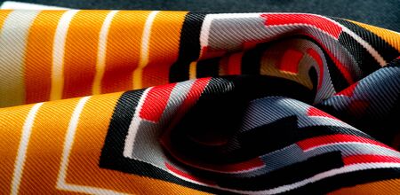 Texture  pattern. silk fabric in geometric abstract forms. Screen printing on silk duck; This...