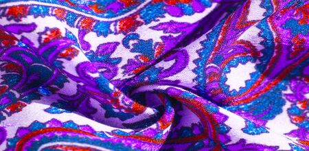 Background texture, pattern, paisley fabric cotton.  Designed by Kaffe Fassett for Free Spirit, the...