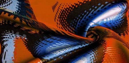 The texture of the silk fabric background is an abstract illustration, this skeletal print is perfect for your projects, design and accents of your creativity. Colors include blue black purple beigeの写真素材