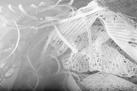 Texture, background, pattern. White tulle. Add this phenomenal nylon tulle to your design! This is a beautiful, often starchy mesh,の写真素材