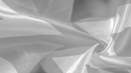 Texture, background, pattern, silk gray and white crepe breath. Labyrinth Cube Geometric Fabric with a print. The best solution for your projects. You'll be the best with this fabric.の写真素材