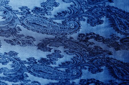 texture, background, dark blue, navy blue, sapphirine,  blushful fabric with a paisley pattern....