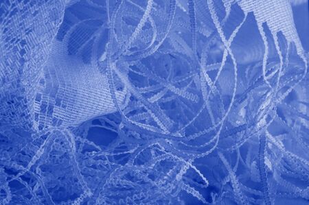 Texture, background blue tulle. Add volume, talent or detailed design details to an accessory using...
