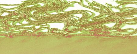 Background texture of silk fabric. This is a natural green salad scarf, this beautiful nylon satin...