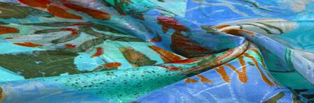 texture, background, pattern, wallpaper, postcard, poster, silk fabric with a painted artist's...
