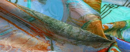 texture, background, pattern, wallpaper, postcard, poster, silk fabric with a painted artist's...