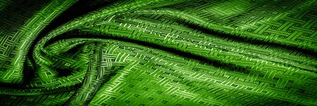 Background texture green silk fabric with a small checkered pattern. When you take home this green...