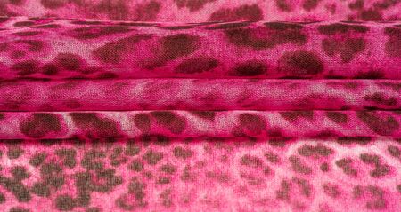 Background texture. leopard silk bright fabric african themesの写真素材