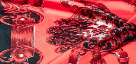 Silk fabric with gothic pattern. I would be glad to be surrounded by these rich silk gothic prints...
