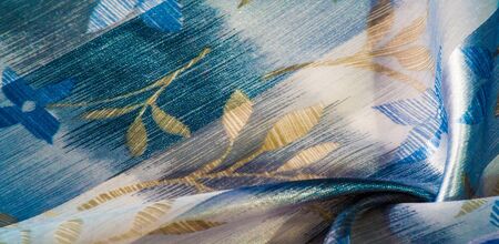 texture, pattern, background. This beautiful fabric is decorated with metallic silver lurex with an...