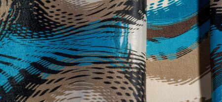 The texture of the silk fabric background is an abstract illustration, this skeletal print is...