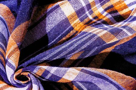 Texture, background, pattern, winter warm soft scarf for your projects blue and white yellow...