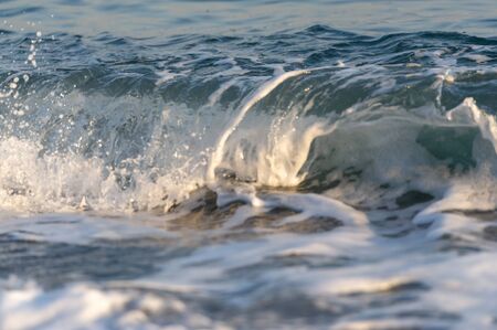 Shallow depth of field, Light wind, Waves, local weak coastal wind blowing during the day from the...