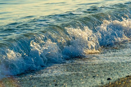 Shallow depth of field, Light wind, Waves, local weak coastal wind blowing during the day from the...