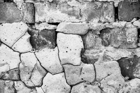 texture, background, pattern, black and white photography, brickwork old