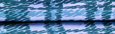 Background design texture, blue silk fabric, abstraction, copyright print, military camouflage...
