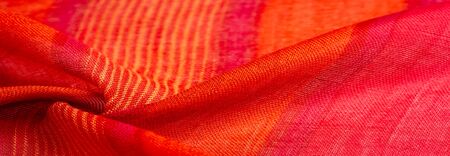 Texture, background, pattern, design, fabric red-orange with yellow stripes, This bold and bright...