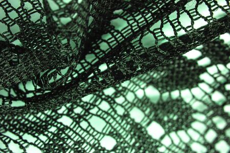 Texture, background, design, shawl from green female lace, crochet from green lace, fringe, hand...