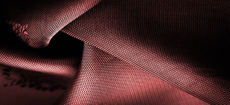texture, background, pattern, pattern, chocolate, silk fabric, red, sienna, tangelo small pattern, pattern, which is a combination of lines, colors, shadows.の写真素材