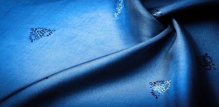 texture, background, pattern, pattern, chocolate, silk fabric, deep blue, glaucous, cerulean, small...