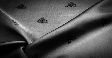 texture, background, pattern, pattern, chocolate, silk fabric, Gray black fine pattern, pattern, representing a combination of lines, colors, shadows.の写真素材