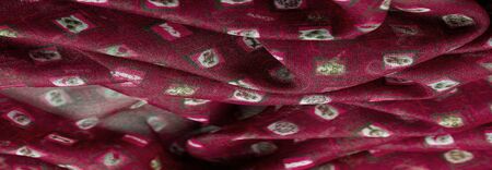Texture, background, pattern, red silk fabric, delicate weaving, check print scarf, design, openwork...