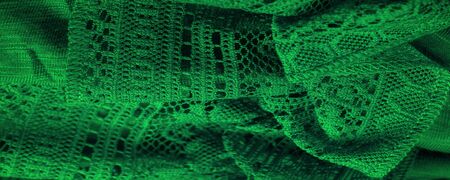 texture, background, design, Green knitted lace triangular scarf, shawl, autumn winter scarf, hood, wedding accessories Project ideas, designer fashion accessoriesの写真素材