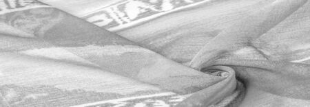 Texture, background, design, abstract pattern on fabric, large wicker thread, gray white lines...