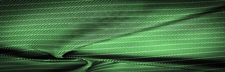 textured drawing, composite textiles, noble deep green silk fabric with a thin white stripe, the nature of some ingredients or components; the way the whole or mixture is composed.の写真素材