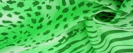 Texture, pattern, collection, silk fabric, African theme, animal skins, green tones, Watercolor Background Photos Printed Props Princess Girl Birthdayの写真素材