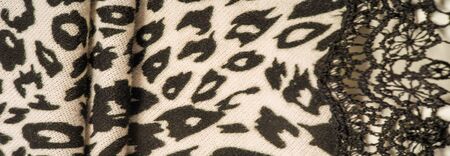 Texture, background, pattern, women's woolen shawl, black and beige, African motifs, shawl made of...
