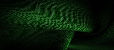 Texture, background, pattern, satin green is a weave that usually has a glossy surface and a dull back, Satin weave is characterized by four or more filler or weft threads,の写真素材
