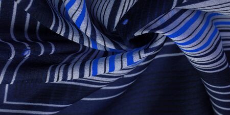 Texture pattern, collection, silk fabric, green background with a striped pattern of white and...