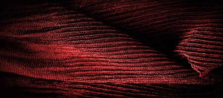 Texture, background, pattern, Crepe deep red, is a fabric of silk, wool or synthetic fibers with a distinctly clear, crimped appearance. Crepe is also historically called crÃªpe or crispの写真素材